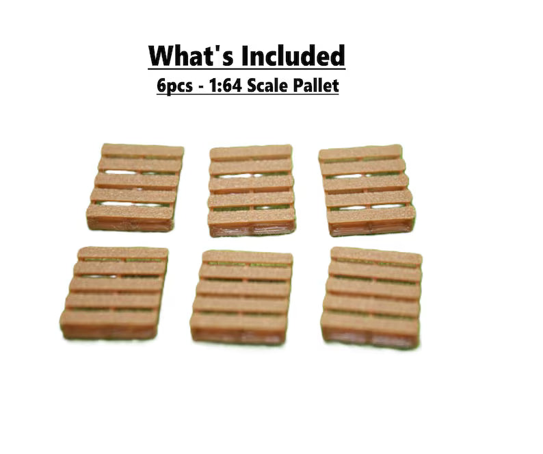 1:64 Scale "Wooden"48x40' Pallet (Pack of 6 or 20)